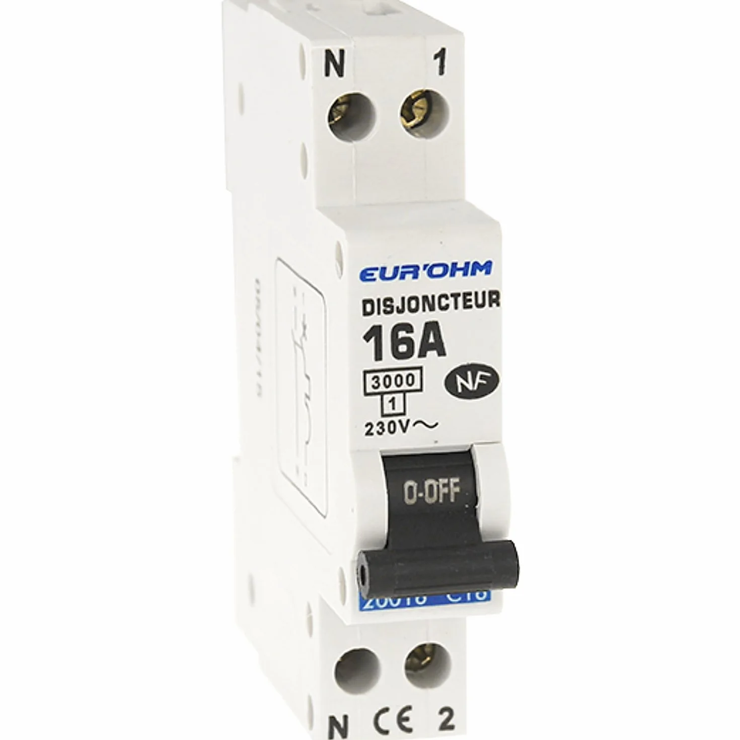 Disjoncteur 1P+N - 16A - EUROHM 20016