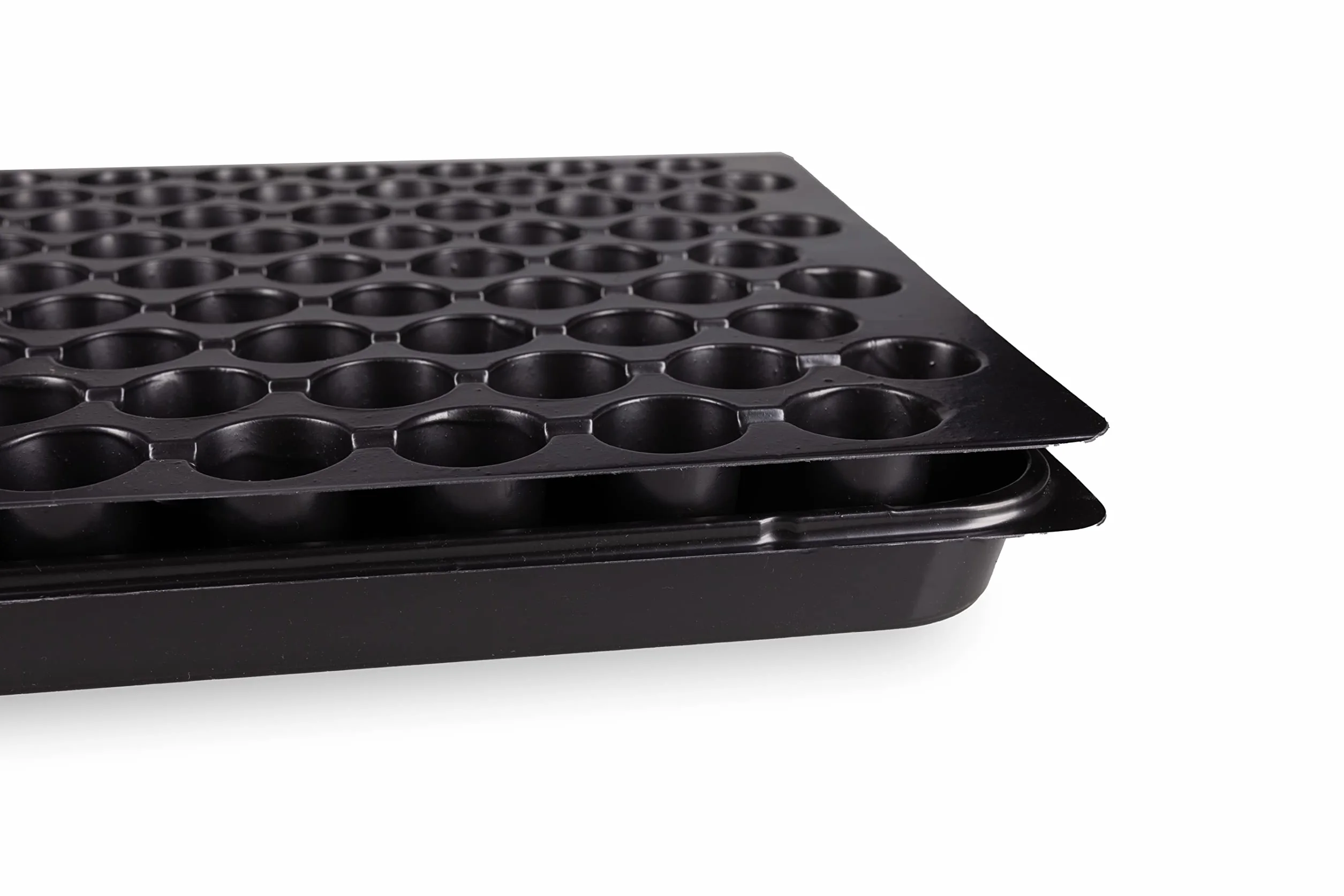 Lot de 2 plaques de culture avec soucoupe 103 trous plantation plateau semences 103 pots Ø 30 mm pour semis boutures