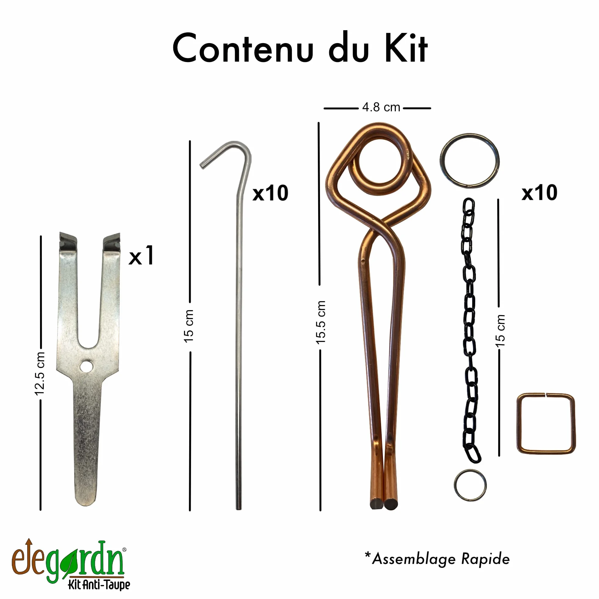 Kit Complet 10 Pièges à Taupe Rats Taupiers Campagnol Type Putange Rigide Fabriqué en France