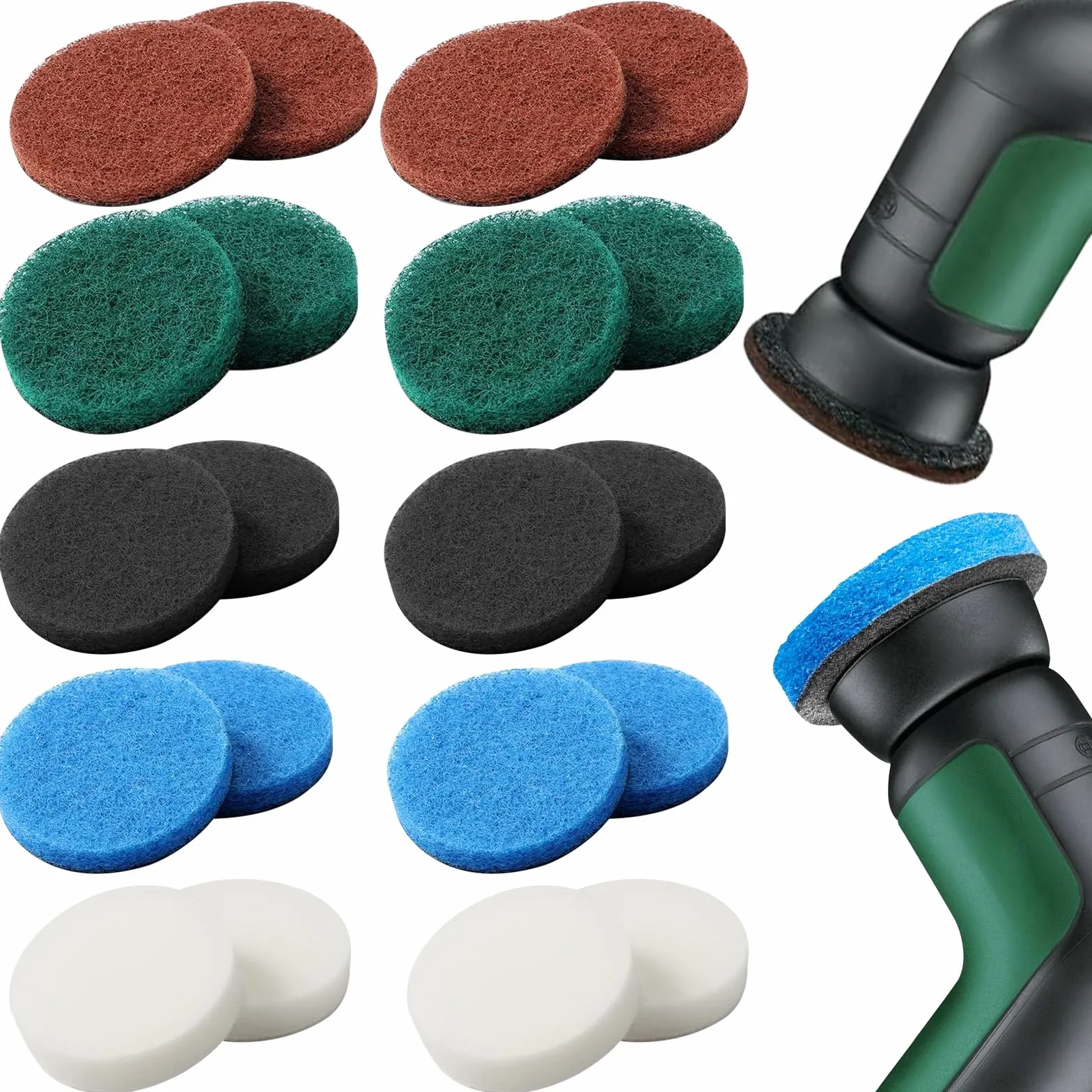 20 Pcs Tampon de Nettoyage Brosse de Nettoyage électrique Compatible Bosch Home/Garden 6033 Brosse de Nettoyage Universelle 5 Styles Bosch Brush