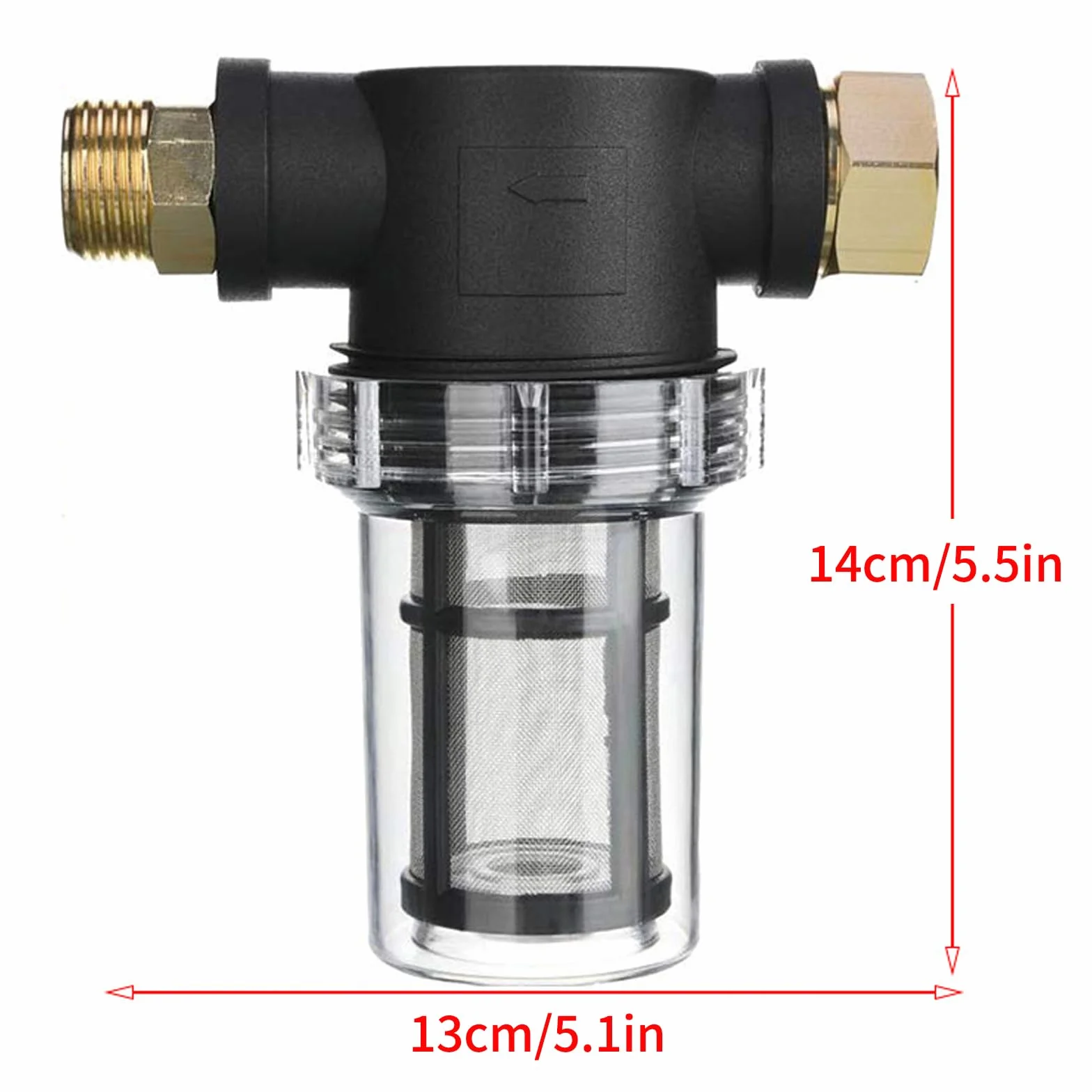 TWSOUL Préfiltre pour jardin 3/4" acier inoxydable 40/100 maille filtre pipeline haut débit arrosage