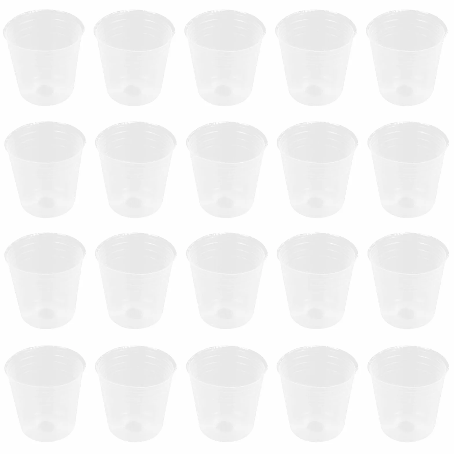 Pots de Pépinière Transparents Lot de 50 Plastique PP pour Orchidées et Plantes Succulentes
