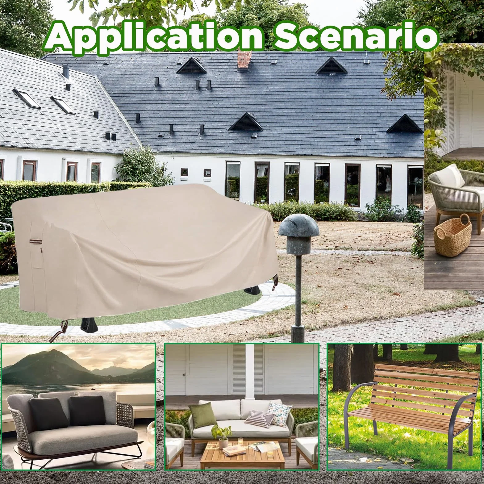 Housse Canapé Extérieur 3 Places 137x96x73/50cm 600D Oxford Jardin