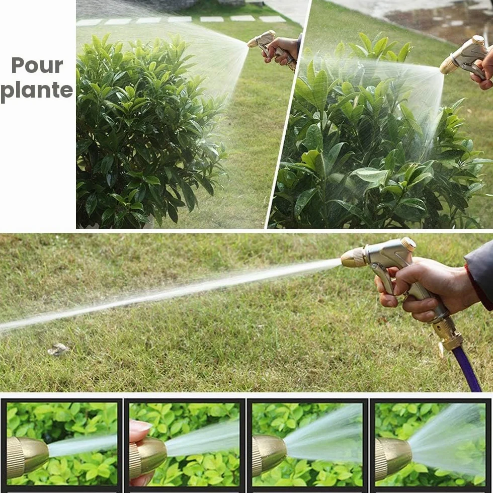 FANHAO Pistolet d'arrosage métal haute pression professionnel pour lavage de voiture et arrosage de jardin