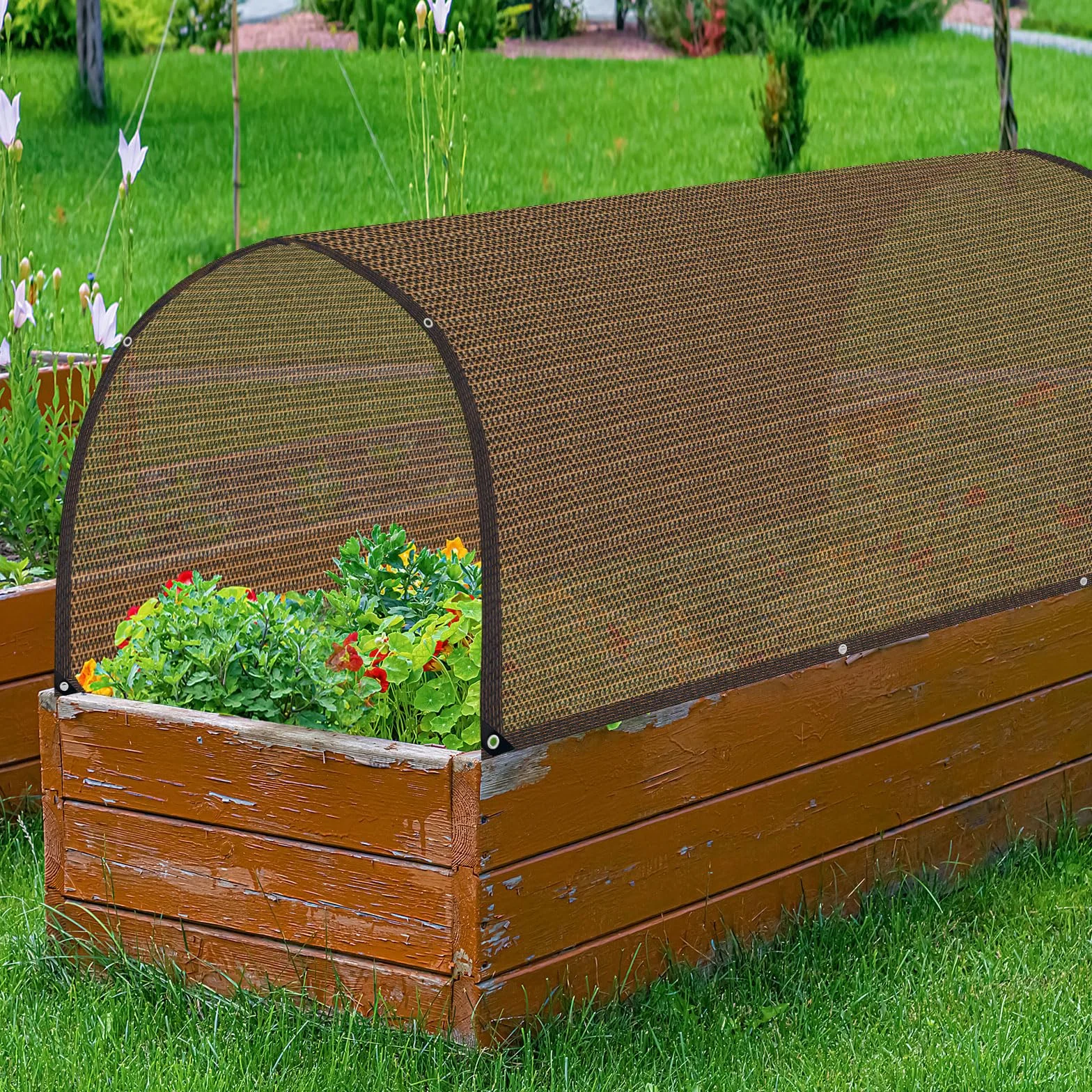 Toile d'ombrage Filet Protection Solaire 80% UV Tissu Coupe-Vent pour Serre Jardin Pergola