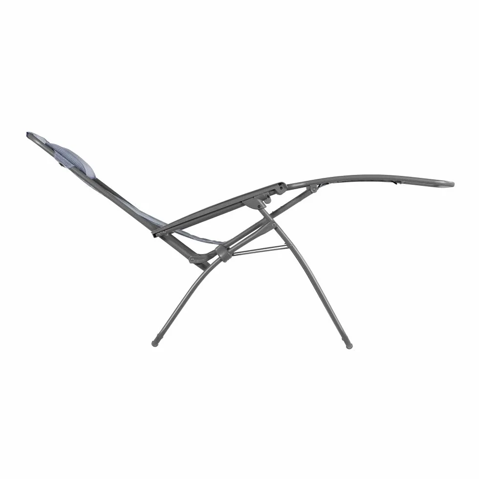 Lafuma Fauteuil Relax Zéro Gravité RT 2 Chaise Longue Pliante Toile Batyline Bleu Ocean