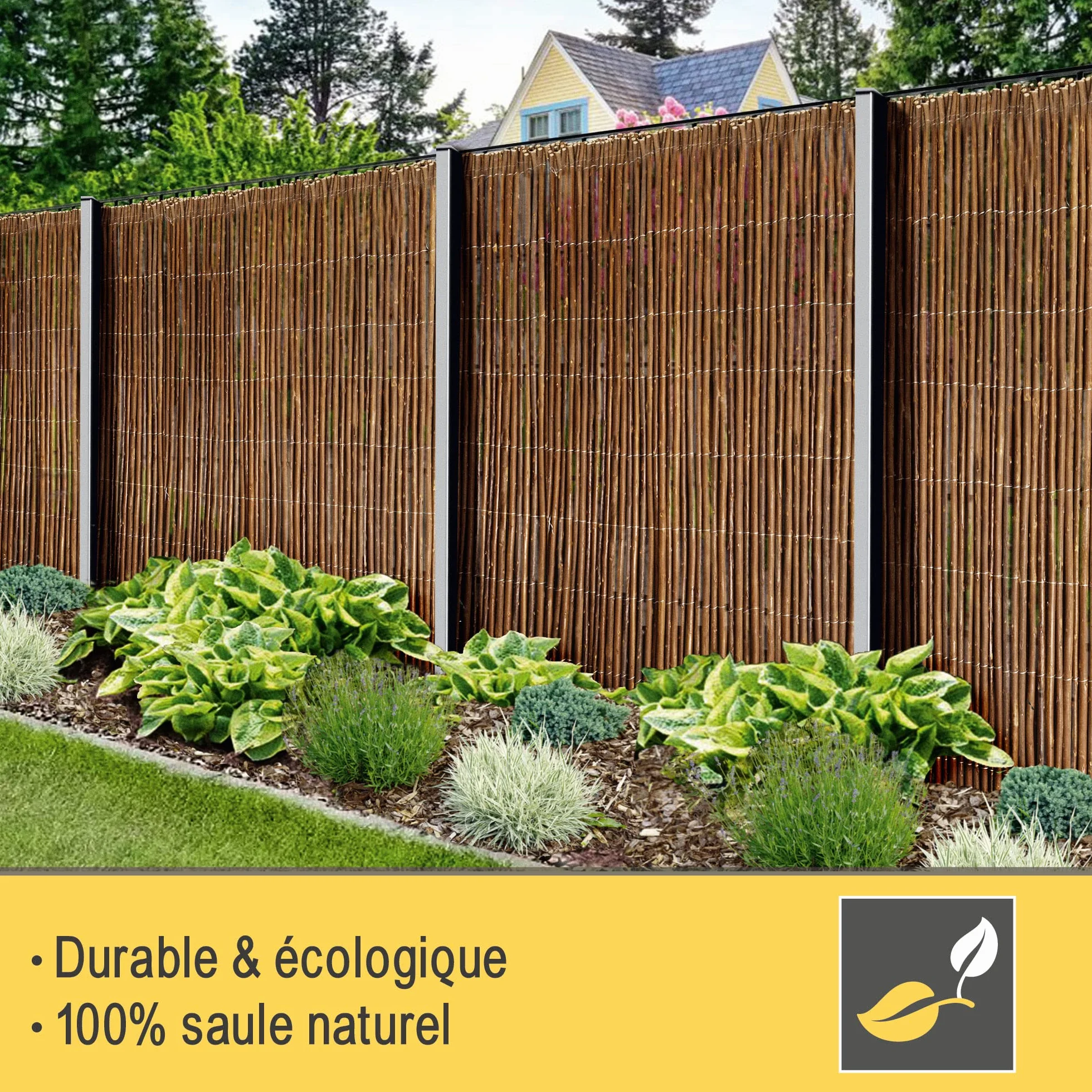 Sol Royal Canisse en Osier Brise-Vue Balcon 500x160 cm Pare Soleil Terrasse Protection Vent Saule