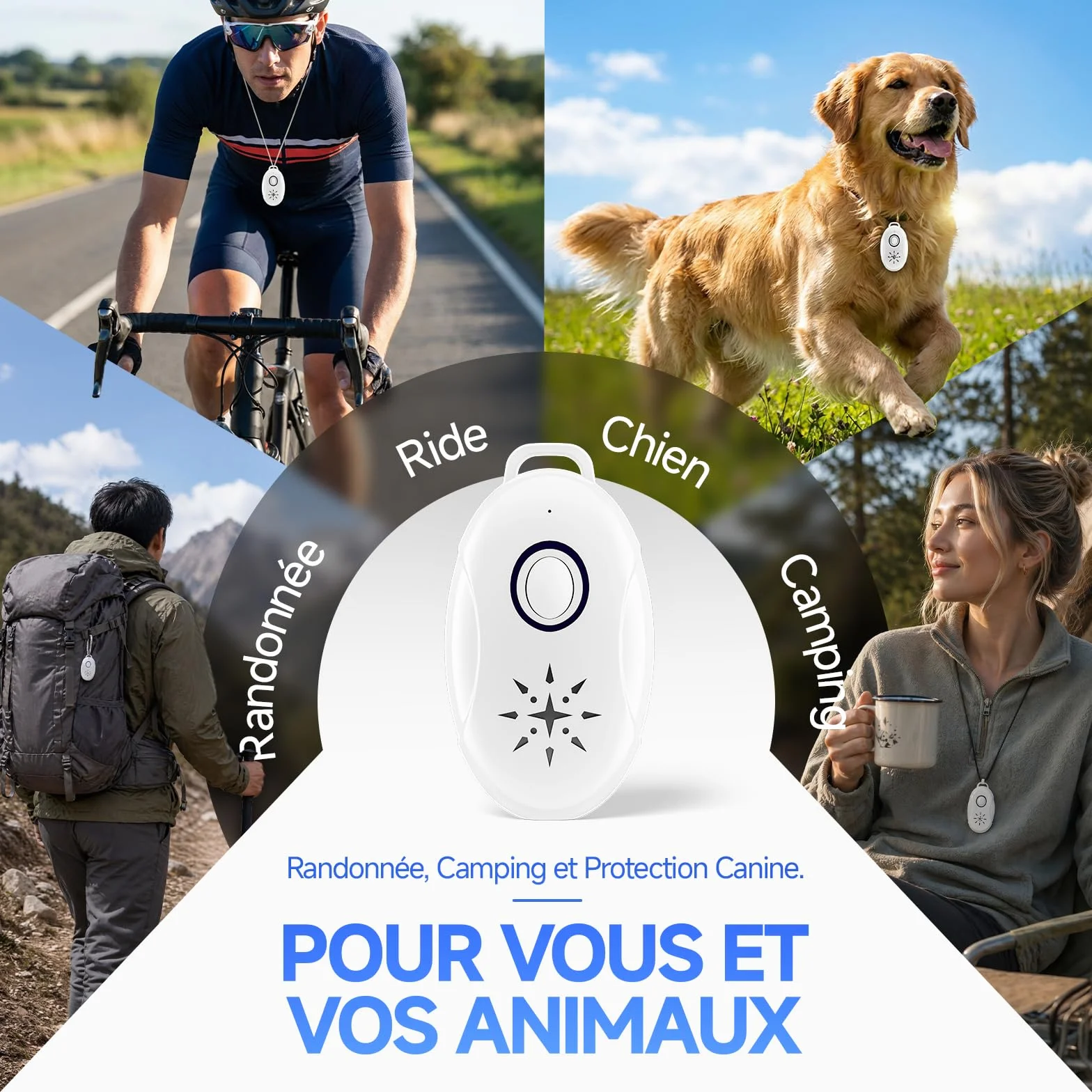 Répulsif À Ultrasons 2 Pack Anti Moustique Ultrason Portable Rechargeable USB Camping Extérieur Intérieur Insectes Araignées