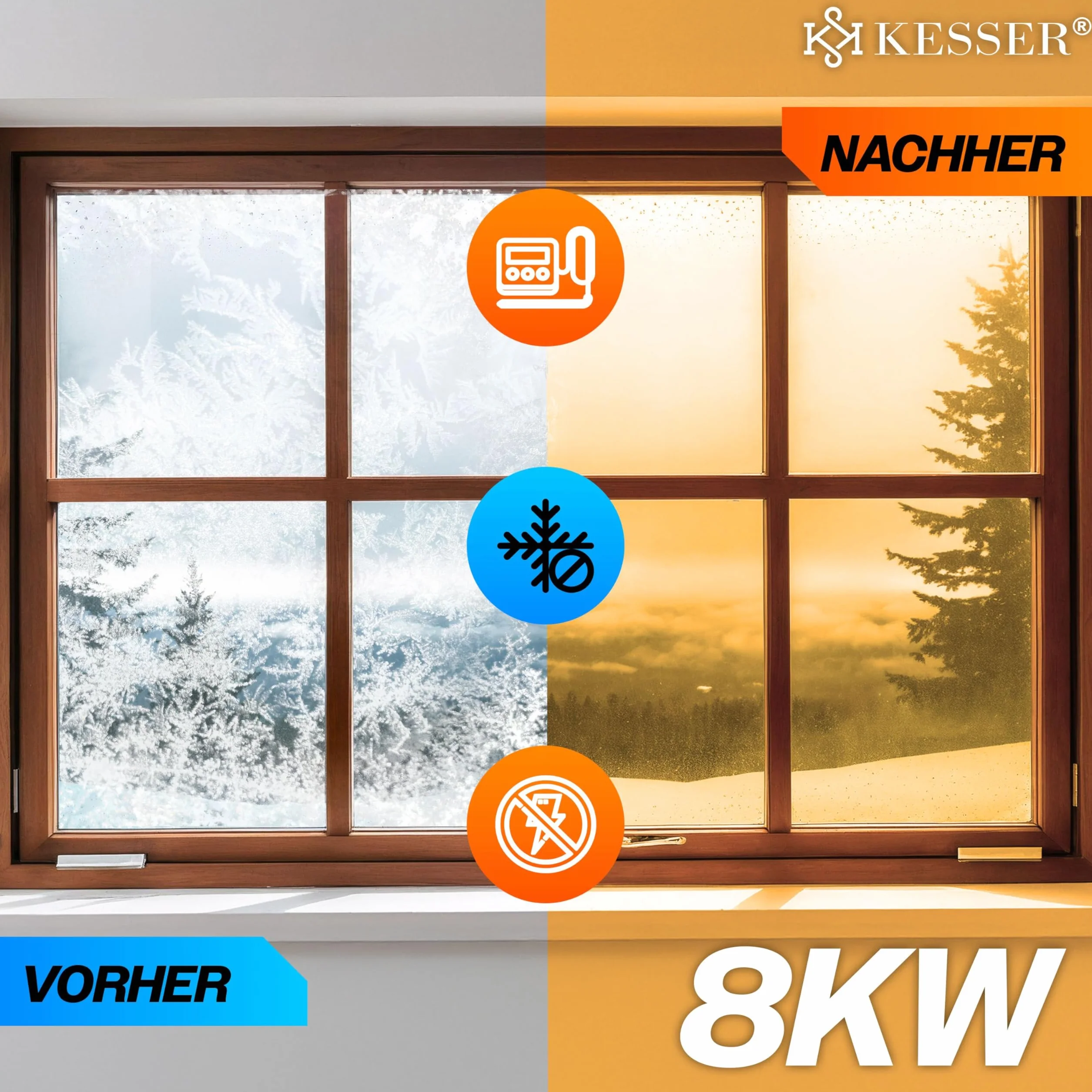 KESSER® Chauffage auxiliaire diesel 8 kW avec écran LCD et télécommande - Chauffe-air silencieux pour voiture, camion, camping-car