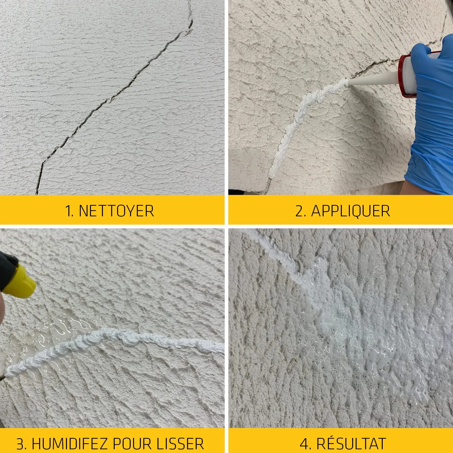 SIKA - Mastic granuleux - SikaSeal-186 Crépi blanc - Joints de raccordement et fissures - Façades extérieures - Effet crépi - Résistant aux UV - Multi-supports - 300 ml