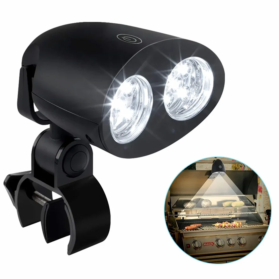 LED BBQ Lumières 360° Rotation Réglable 10 LED Barbecue Gril Touche Tactile Résistant à la Chaleur Étanche