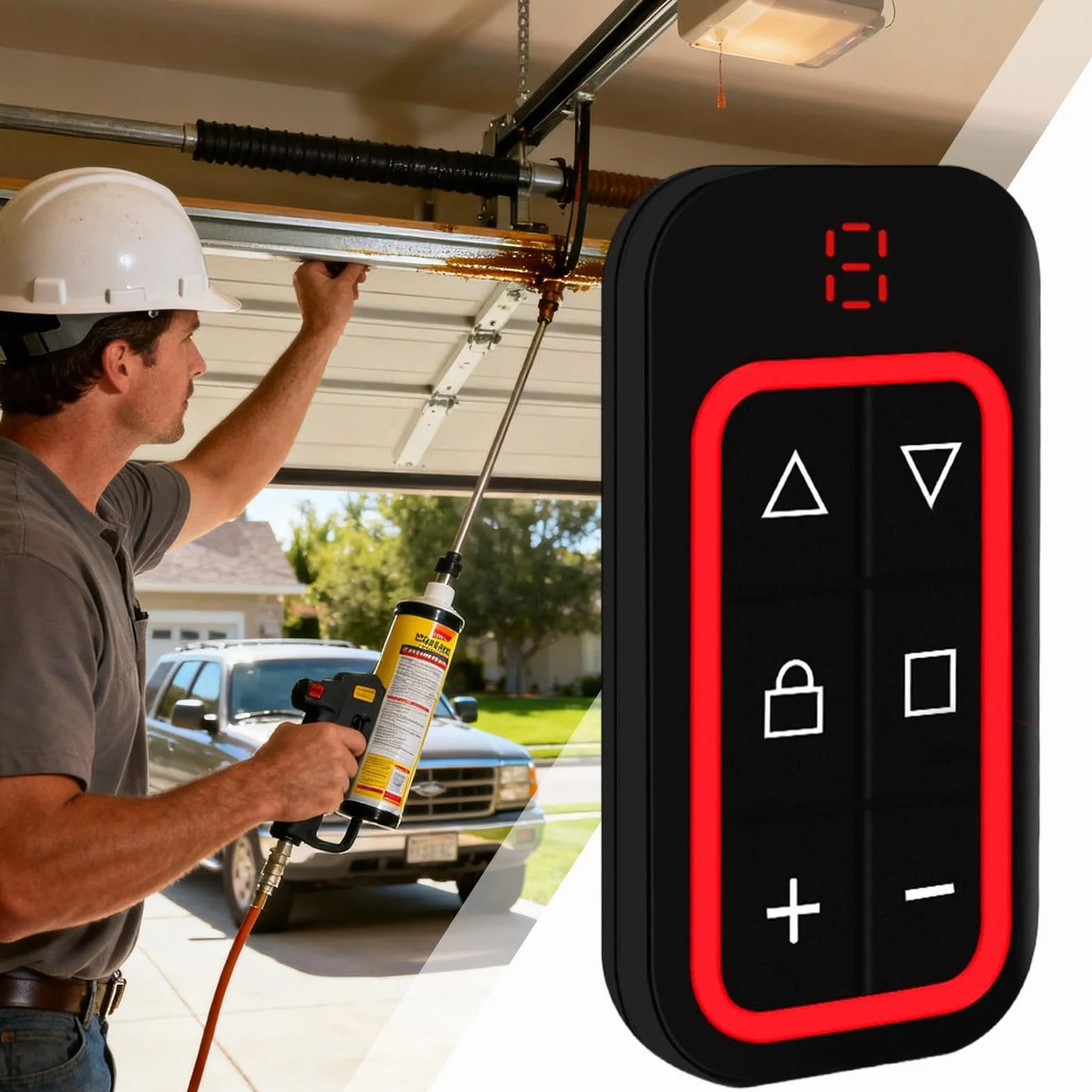Télécommande De Garage | Transmetteur avec 6 Boutons,Ouvre-Porte Et Ouvre-Portail De Garage | pour La Maison, L'Appartement, Le Véhicule, L'Entrée, La Propriété, La Sécurité Et