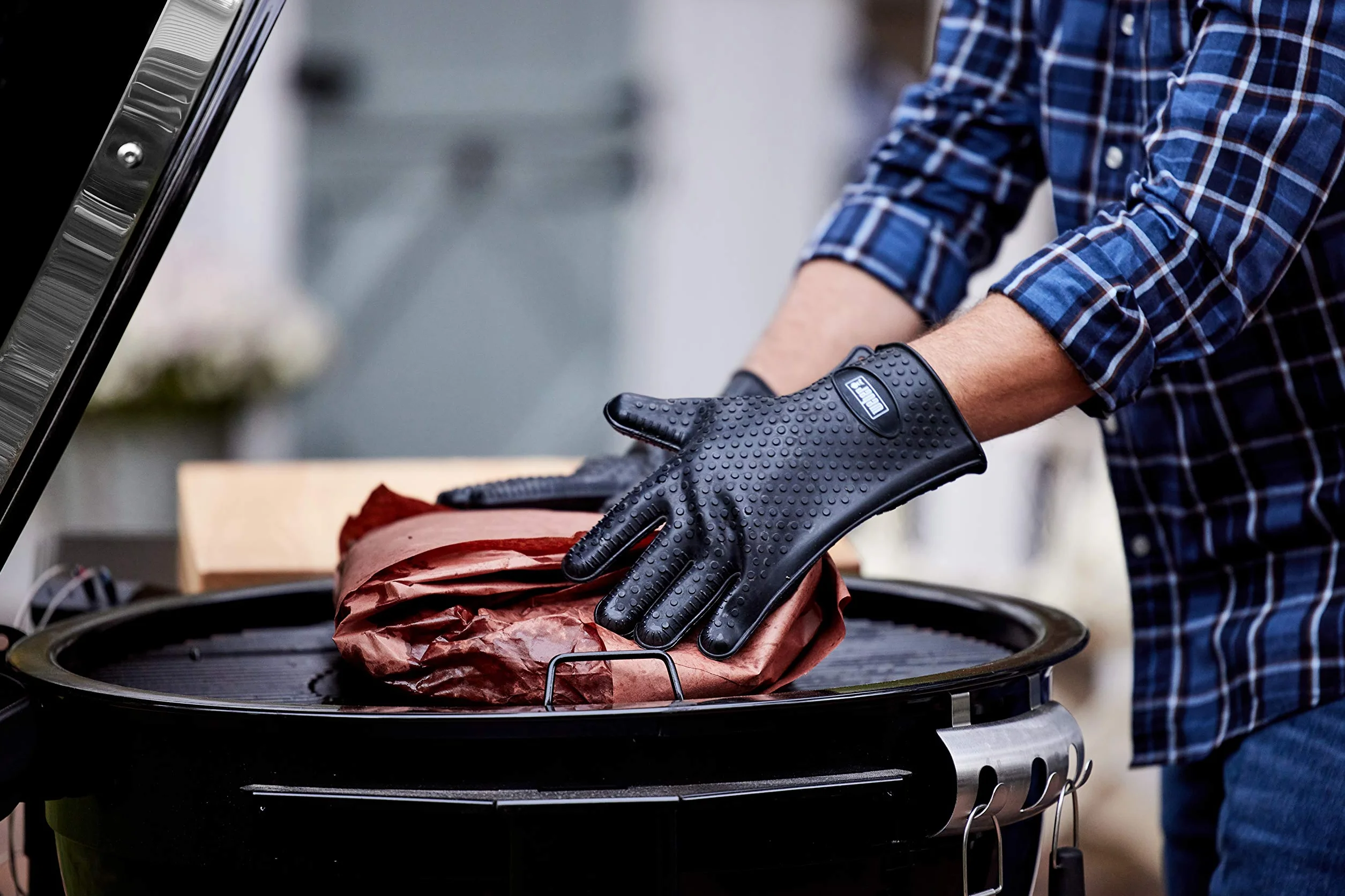Weber Gants barbecue silicone résistants chaleur eau alimentaire Noir 7017