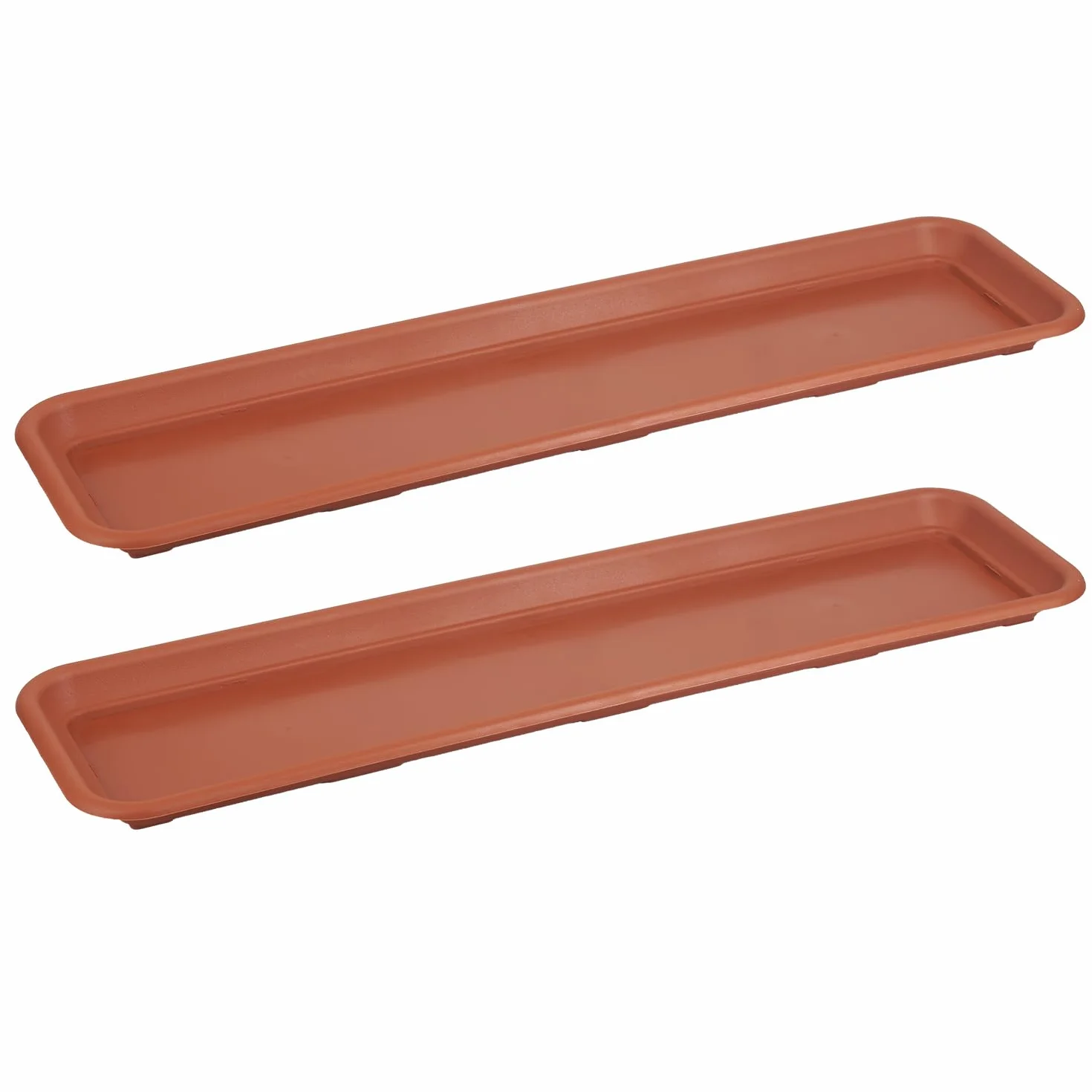 Tymar sous-pot pour jardinière rectangulaire 60 cm lot de 2 terre cuite