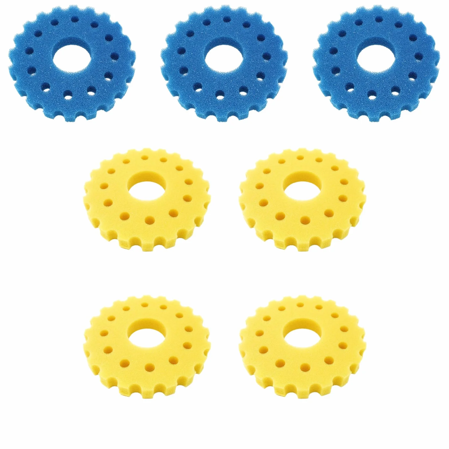 Lot de 7 éponges filtrantes CPF/CPA-50000 compatibles SunSun pour filtre de bassin haute efficacité