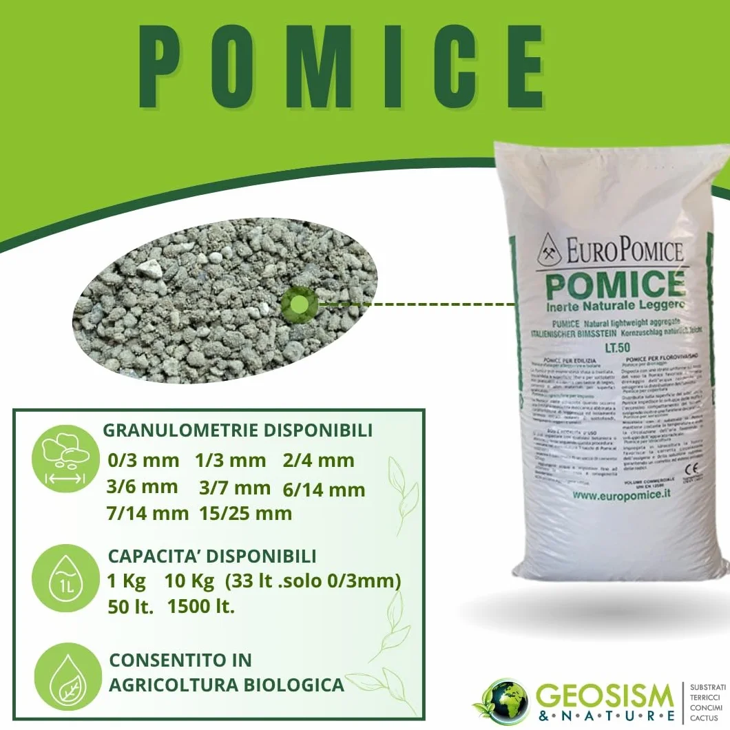 Pomice 3/6 mm 32 kg 50 lt
