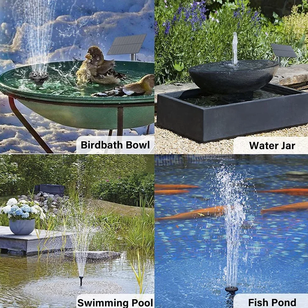Fontaine Exterieure De Jardin Solaire Cascade 2.5w Bomba De Agua Solar Pour Estanque Fuente Solaire Bateria Diy