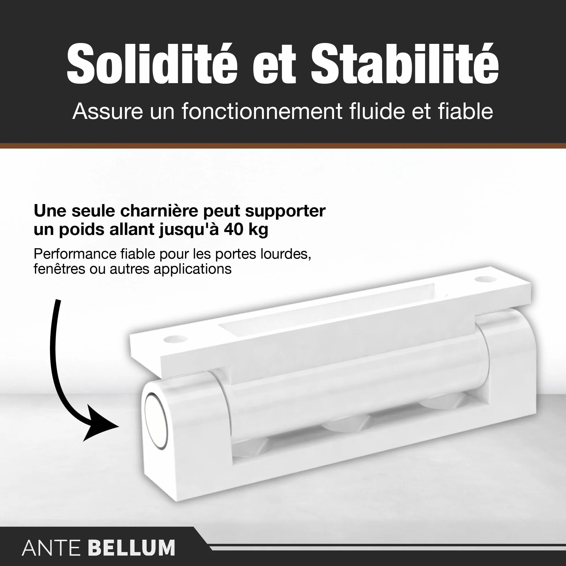 Lot de 3 charnières de porte et de fenêtre - Charnières de porte, bande de fenêtre, ruban de rénovation, pièces de rechange, pour porte anti-insectes, ferrures à bascule (blanc, 3 charnières)