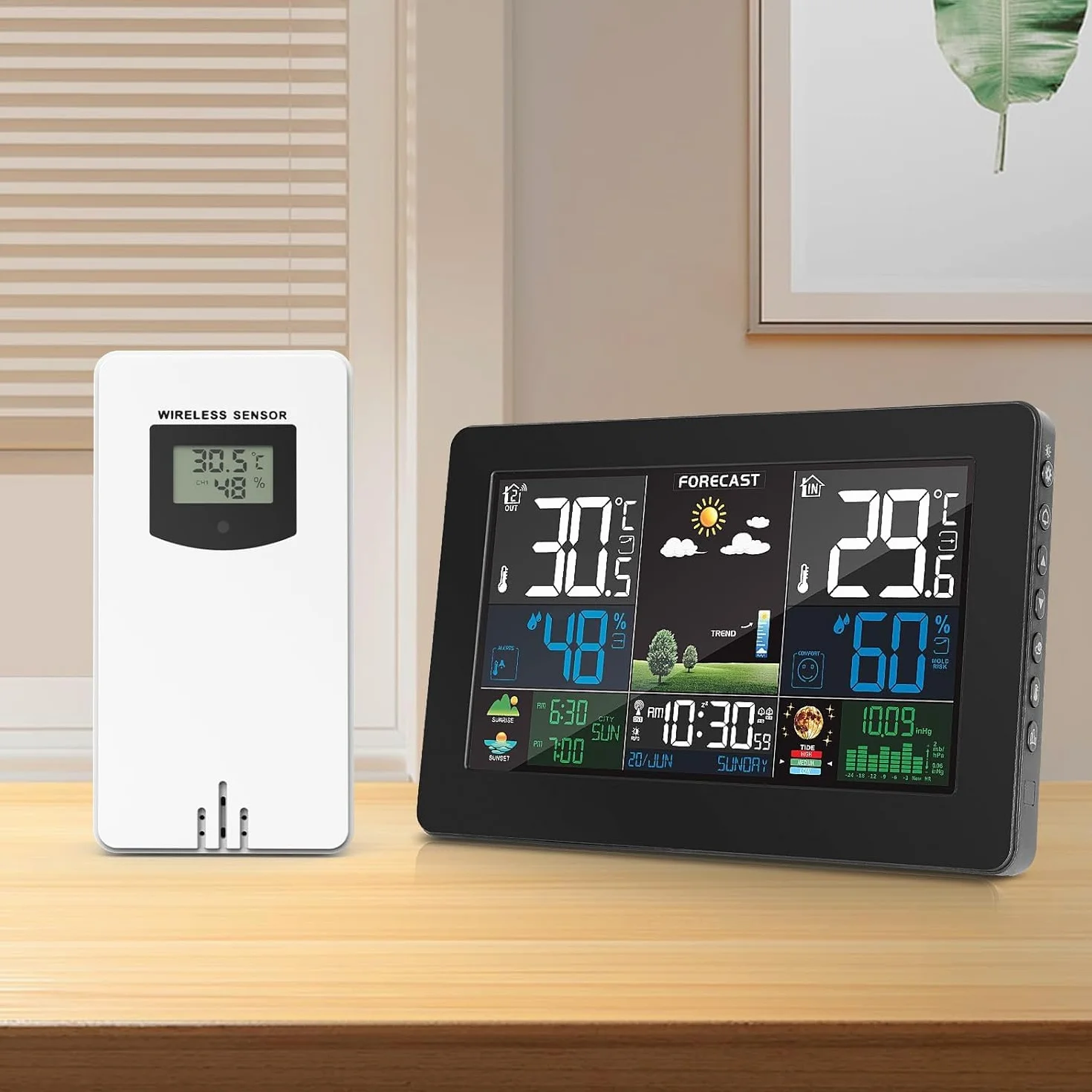 Capteur extérieur station météo 3378QX température humidité distance transmission 60 mètres
