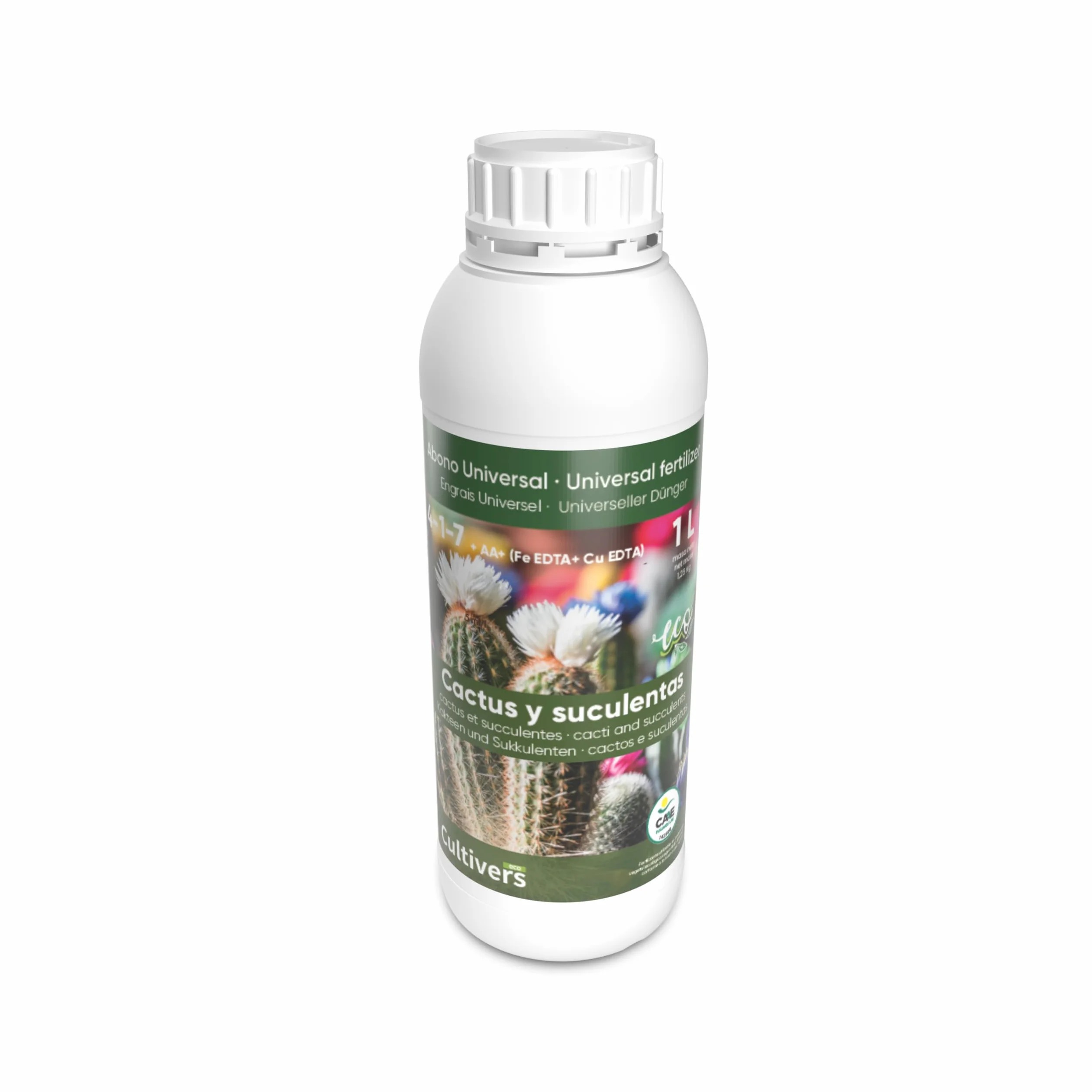 CULTIVERS Engrais Biologique pour Cactus et Plantes Succulentes 1 L. Engrais Liquide Organique