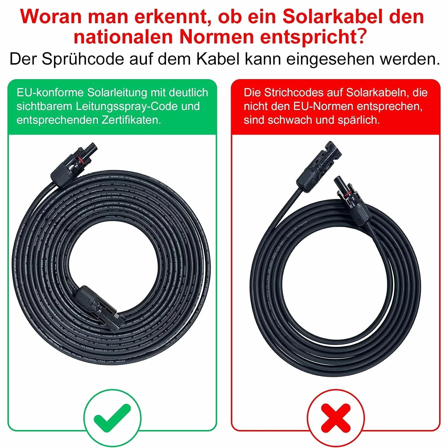 Solarkabel 4mm²/6mm², Solarkabel Verlängerung 1/2/3/5/10M, Solarkabel Verlängerungskabel(Rot/Schwarz) (4mm²3M)