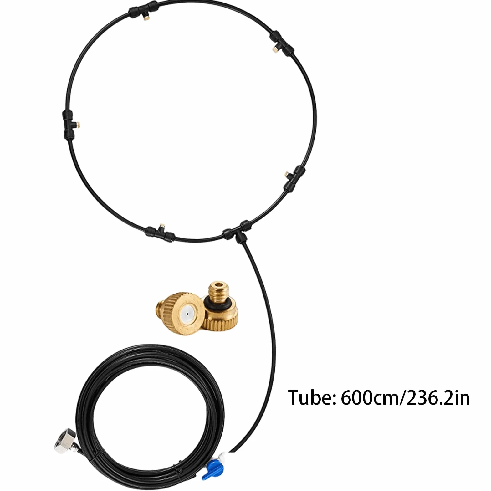 Brumisateur en Cuivre Atomisé Basse Pression 6m Lot de 6 pour Patio Jardin