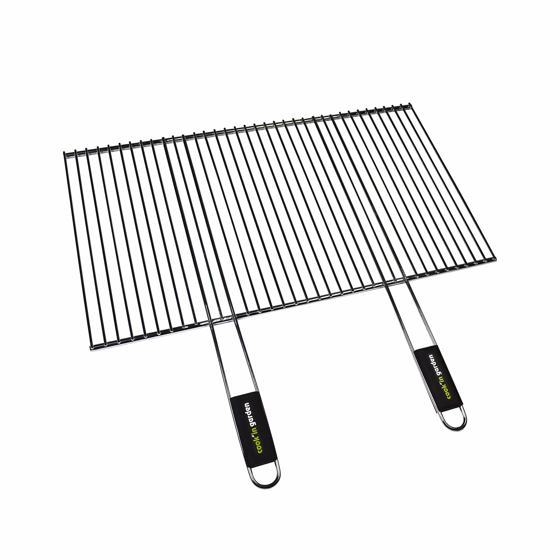 Grille Recoupable en Acier Chromé 70×40 cm pour Barbecue Extérieur, Résistante aux Flammes