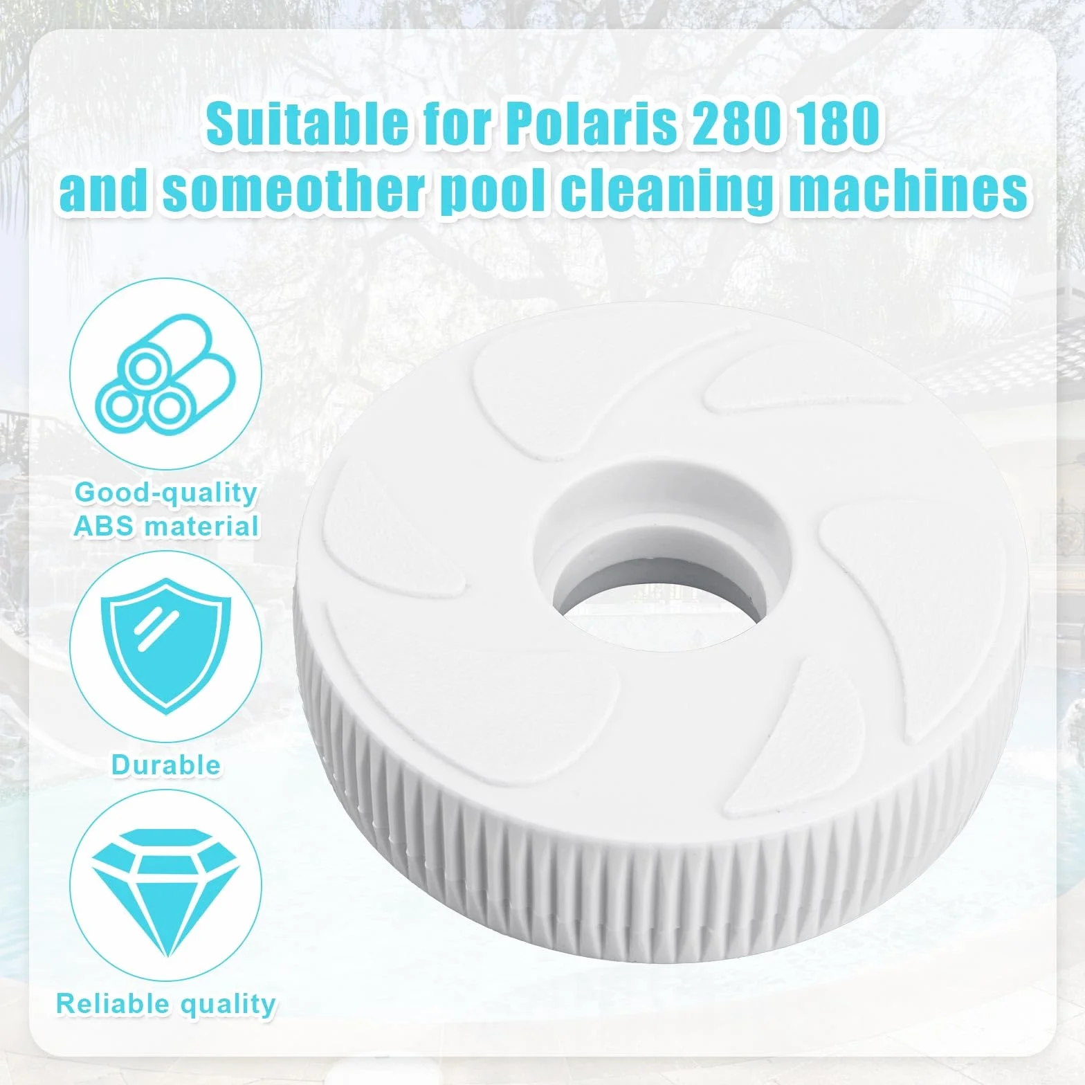 Polaris 280 180 Pièces de Nettoyeur de Piscine, Roulement à Billes C16, Vis de Roue C55, Rondelle de Roue C64