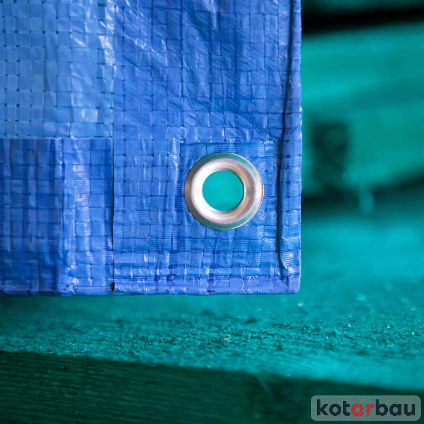 KOTARBAU® Bâche de Protection Extérieur - Polyéthylène - 5 x 5 m - Bleu - 75 g/m² - Bâche avec œillets - Anti UV - Toile de Protection - Couverture Impermeable Exterieu