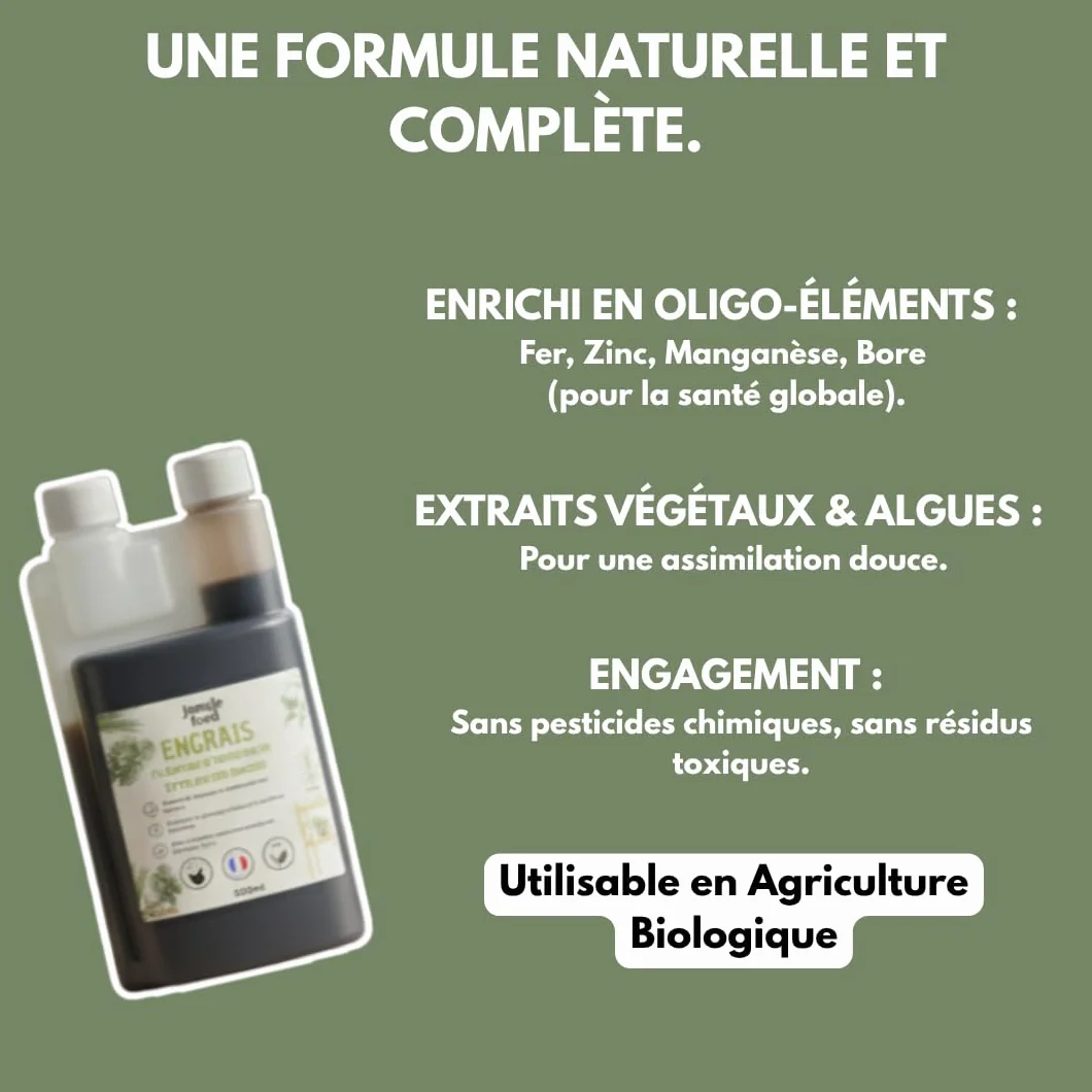 Engrais Plantes Vertes Et Rares Liquide 100% Naturel Made In France