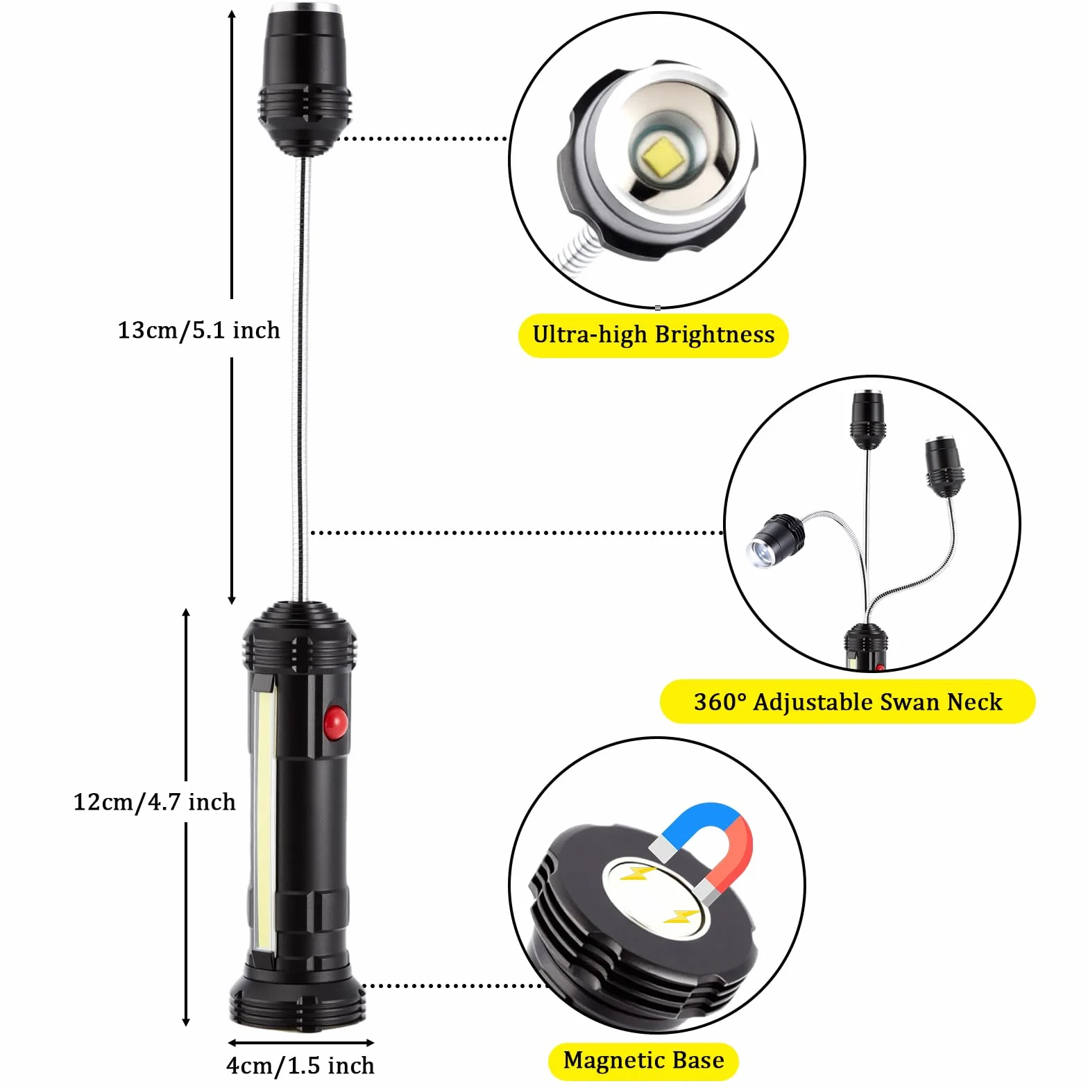 Lot de 2 lampes de barbecue magnétiques rechargeables IMAGE