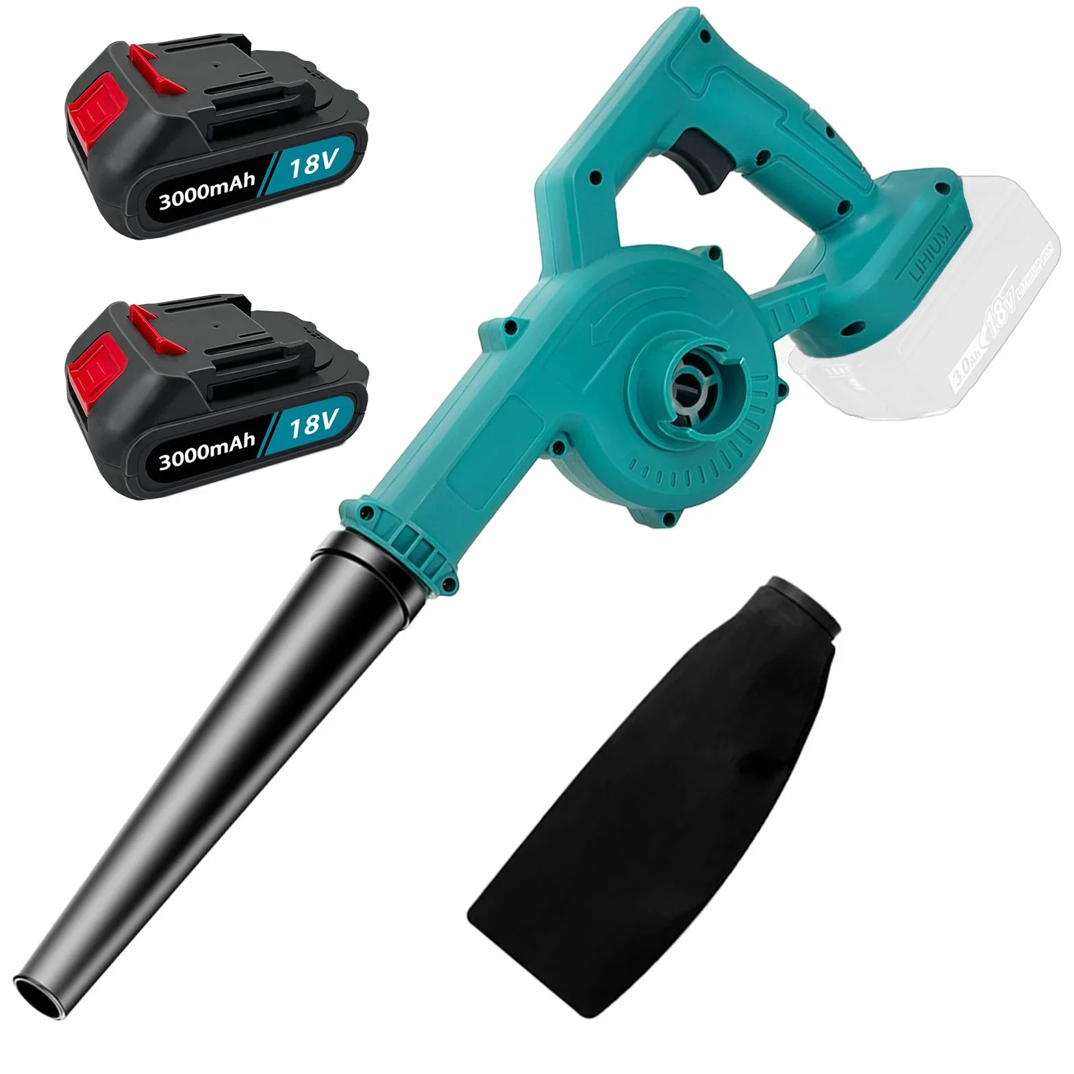 Souffleur à Feuilles sans Fil Professionnel 500 W 3000 mAh 2 Batteries Chargeur 32 000 TR/Min