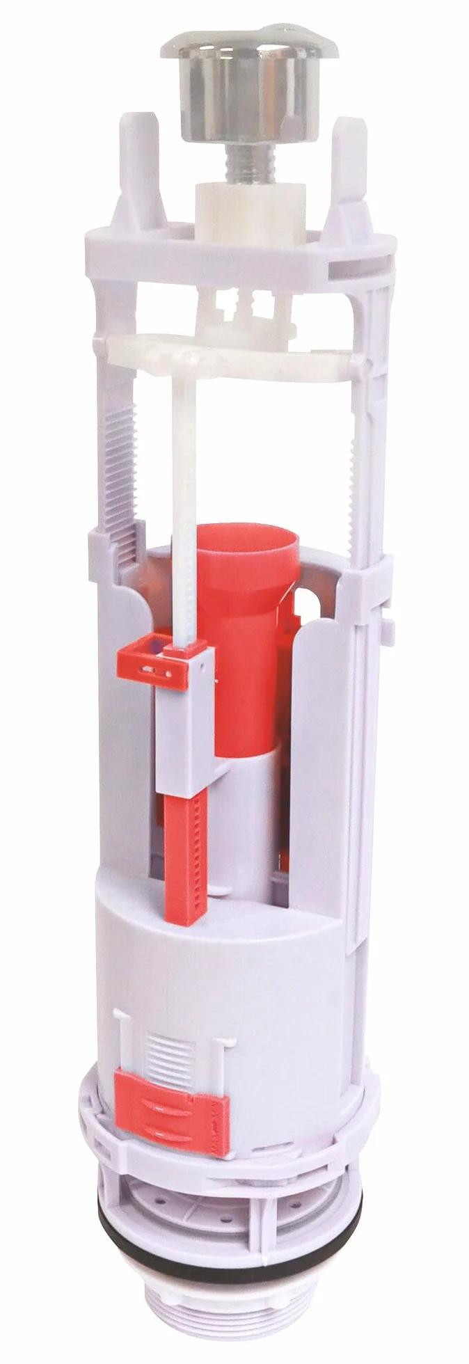 SOMATHERM FOR YOU, Chasse d'eau WC à étrier double poussoir auto-ajustable, réglable de 190 à 300 mm, pour chasses de 3 ou 6 litres, joint silicone anti-calcaire, taille universelle, couleur blanche