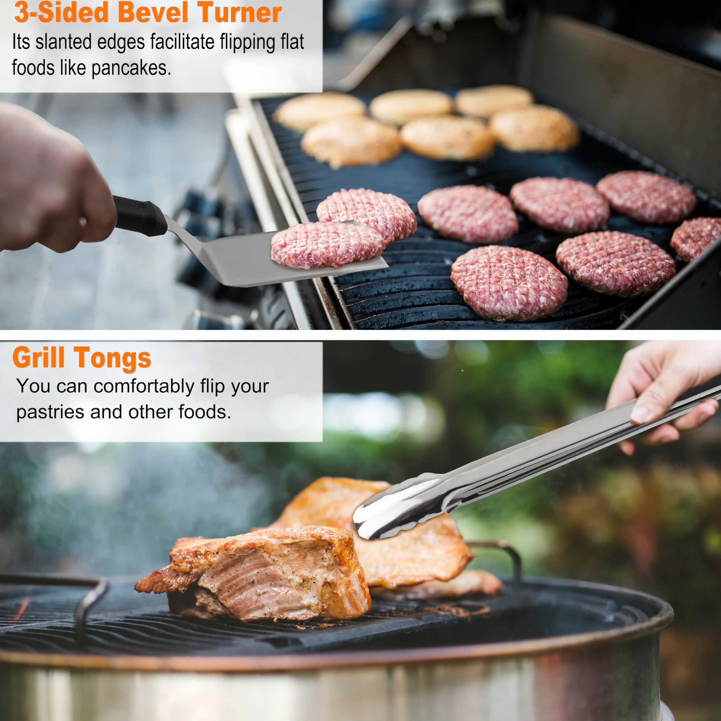 Grilljoy Kit Smash Burger Accessoires Plancha 28PCS Ustensiles Barbecue Extérieur Camping