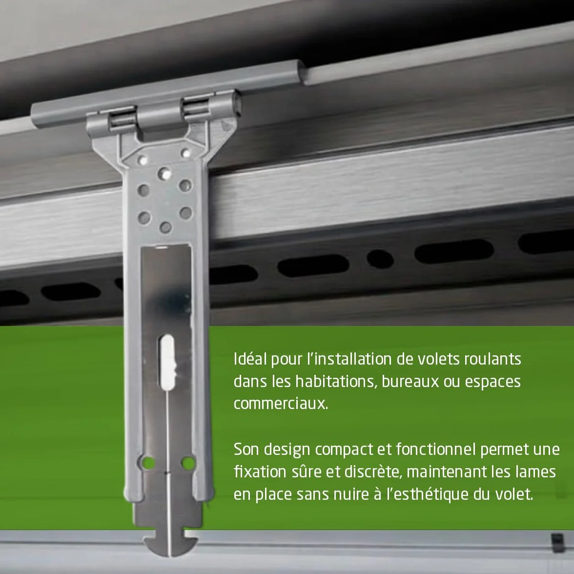 Amig - Lot de 4 sangles de volet roulant - Acier inoxydable et polyamide gris - 150 mm - Attache volet résistant à la corrosion - Améliore la stabilité et durabilité des volets - Installation facile