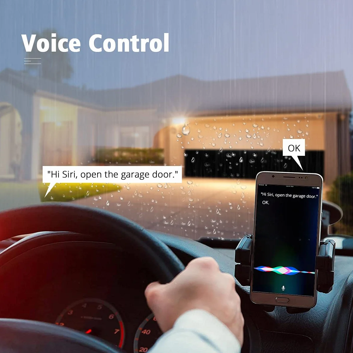 Ouvre-porte de garage intelligent, interrupteur de porte de garage Wi-Fi, compatible avec homekit, commande vocale siri
