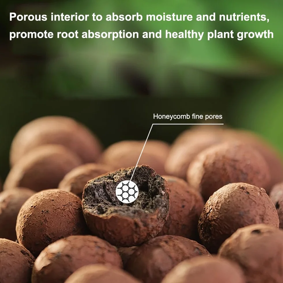 Billes d'argile expansée 5-10 mm 1L pour plantes en pot, drainage et hydroponie