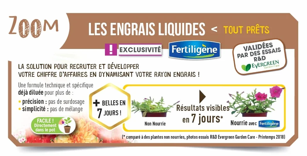 Engrais Orchidées Prêt à l'Emploi 1L FERTILIGÈNE – Nutrition Équilibrée, Floraison Prolongée
