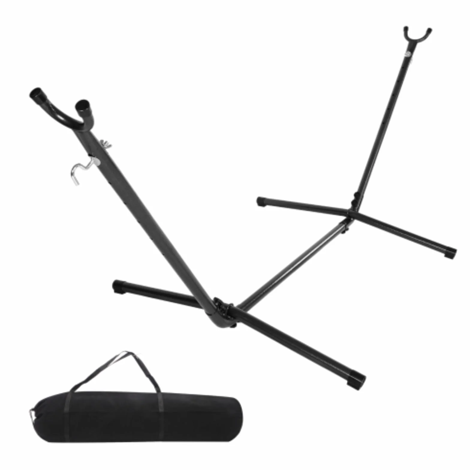 Support hamac Exterieur Hauteur réglable 6 Vitesses Structure Robuste Noir