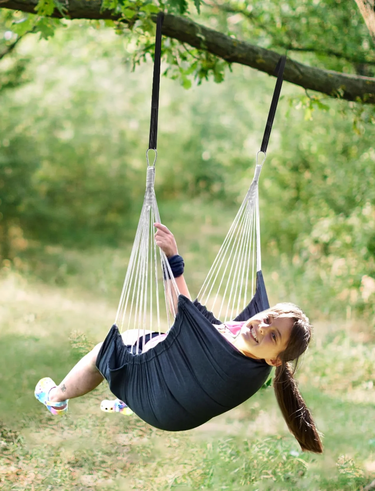 Chihee Sièges Suspendus Chaise suspendue Hamac 2 oreillers Inclus Sangles crochets solides coton doux