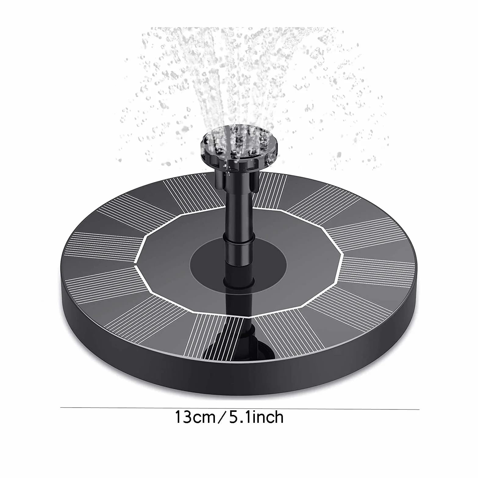 Fontaine Solaire Jet d'Eau Flottant Pompe Extérieure pour Bassin Jardin Piscine