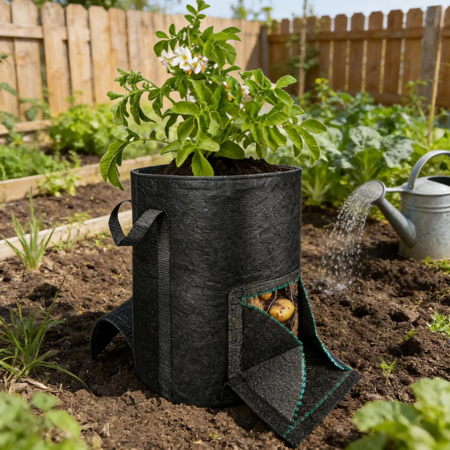 Sac de culture de pommes de terre en tissu non tissé pour taro, tomates, oignons