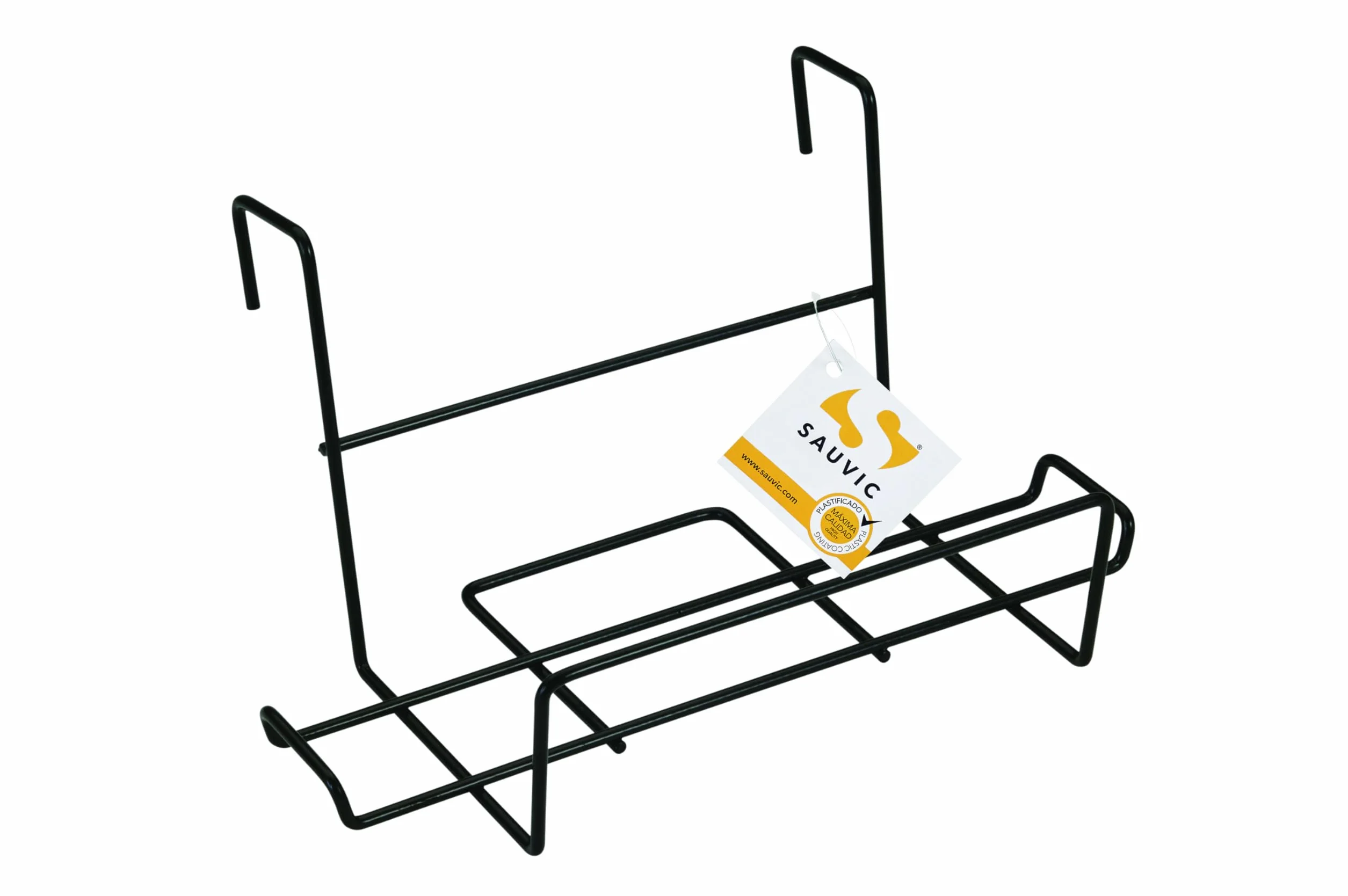Sauvic Support Balcon pour Jardinières Acier Plastifié Noir 40 x 18 x 23 cm