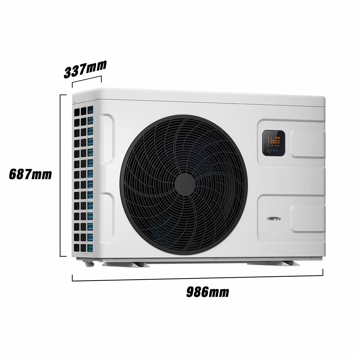 INVERBOOST Elite Pompe À Chaleur Inverter 12,5 KW, Piscines Hors Sol 60 m³, COP 16, WiFi