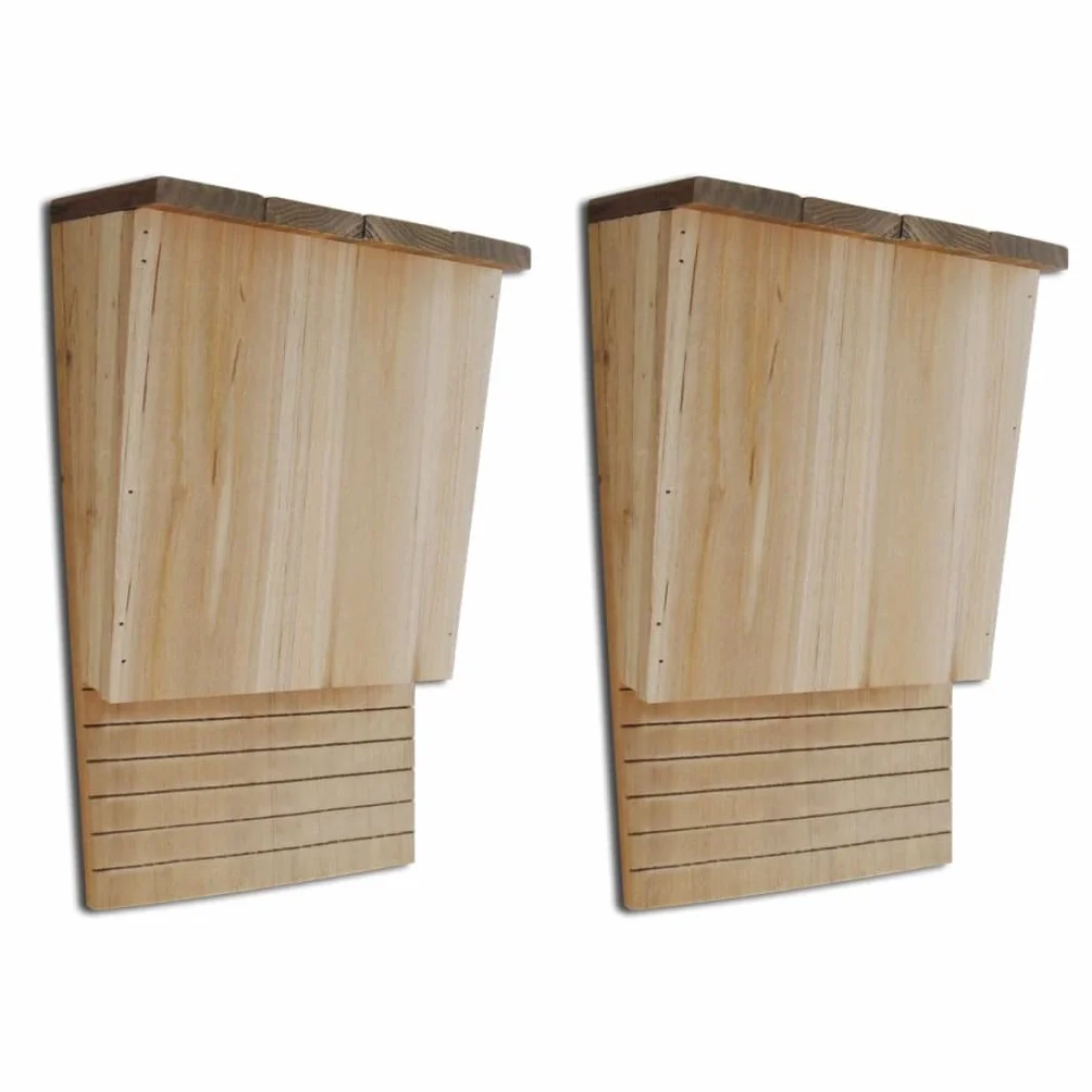 Nichoir pour Chauve-Souris Lot de 2 22 x 12 x 34 cm