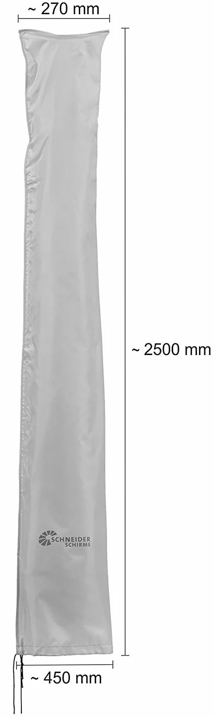 Schneider Housse de protection parasol gris argent 400 cm Ø