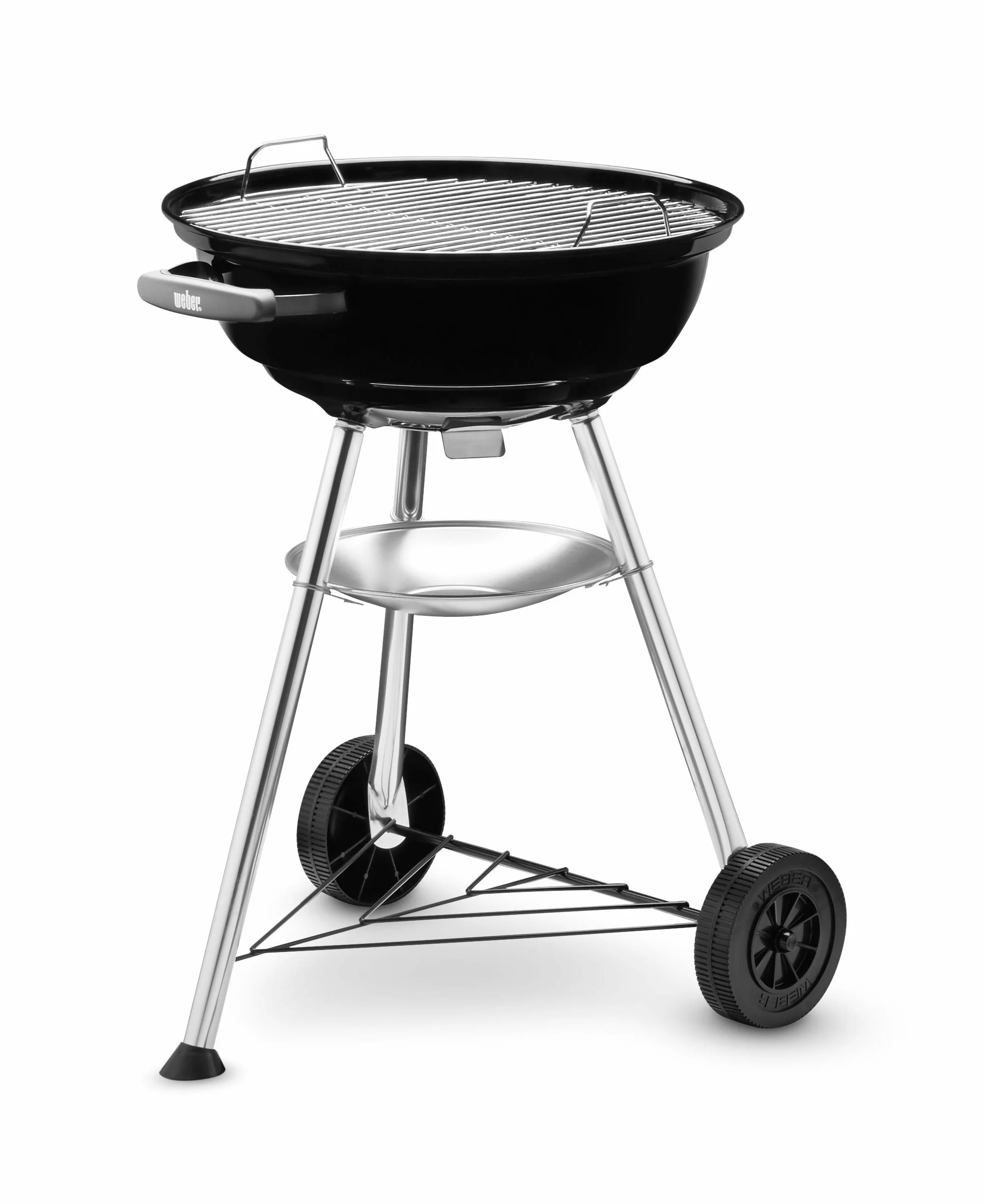 Weber Compact Kettle barbecue à charbon 47 cm, support et roues, noir