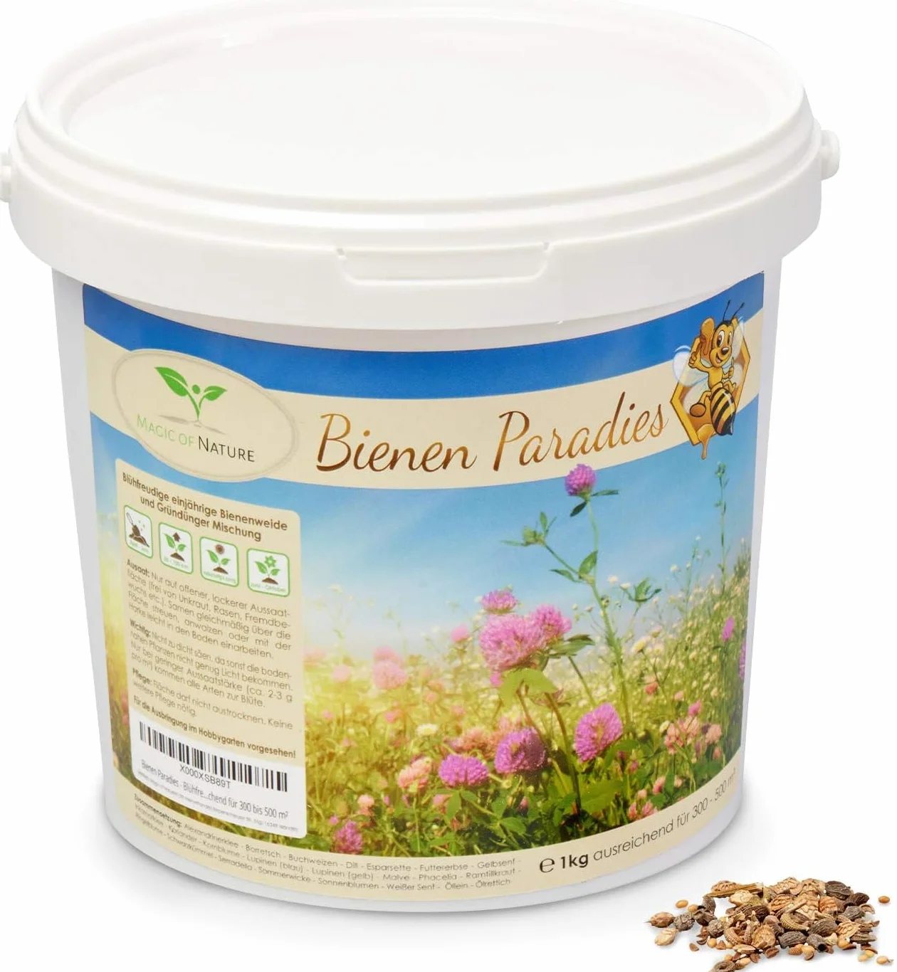 Mélange Graines Fleurs 1kg Prairie Fleurie Mellifère 20 Variétés 300-500 m²