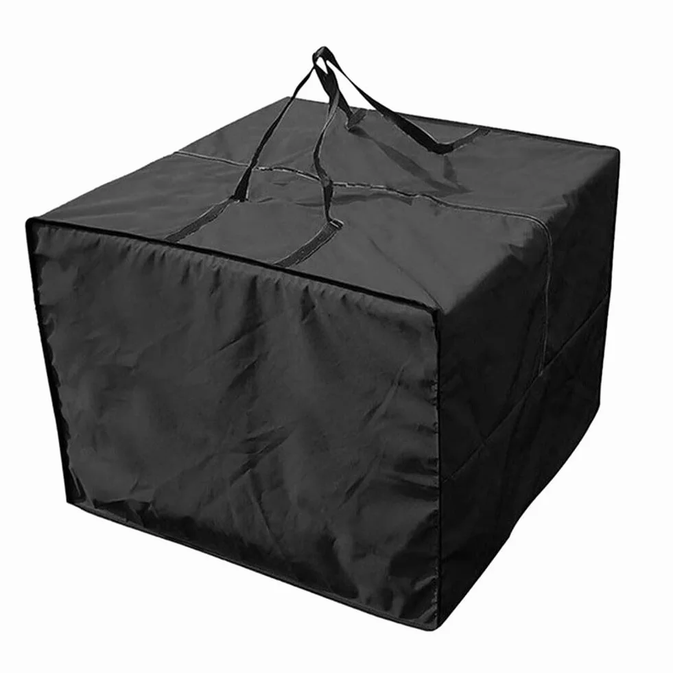Housse de rangement imperméable pour meubles de jardin 81x81x61 cm polyester 210D avec fermeture éclair