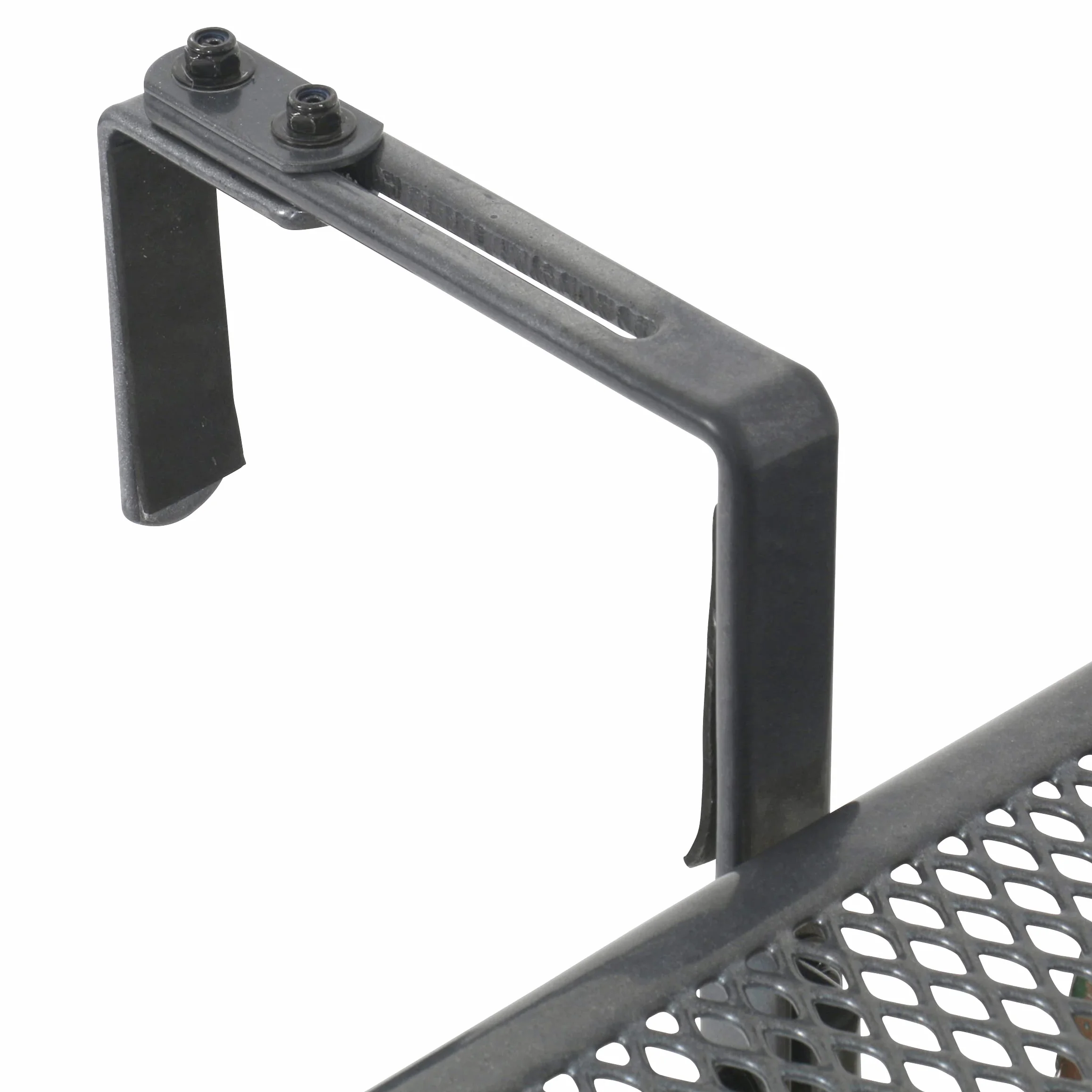 Greemotion Table de balcon suspendue Toulouse 40 x 60 cm gris métal rabattable pliante murale 2 personnes hauteur réglable